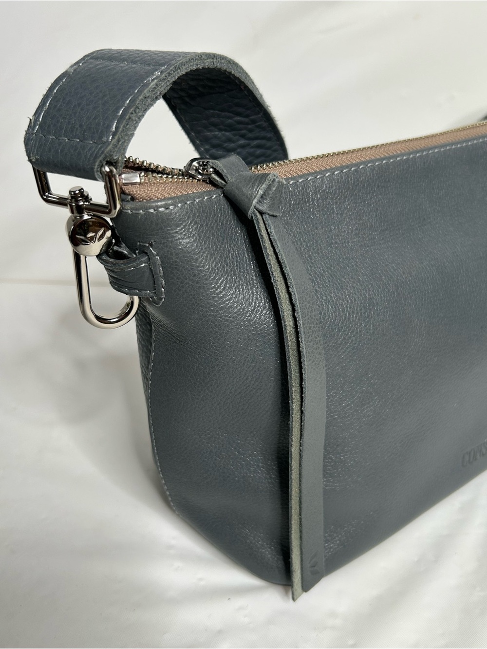 Consuela Keanu Your Way Gray Leather Shoulder Bag - Picture 9 of 12